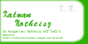 kalman notheisz business card